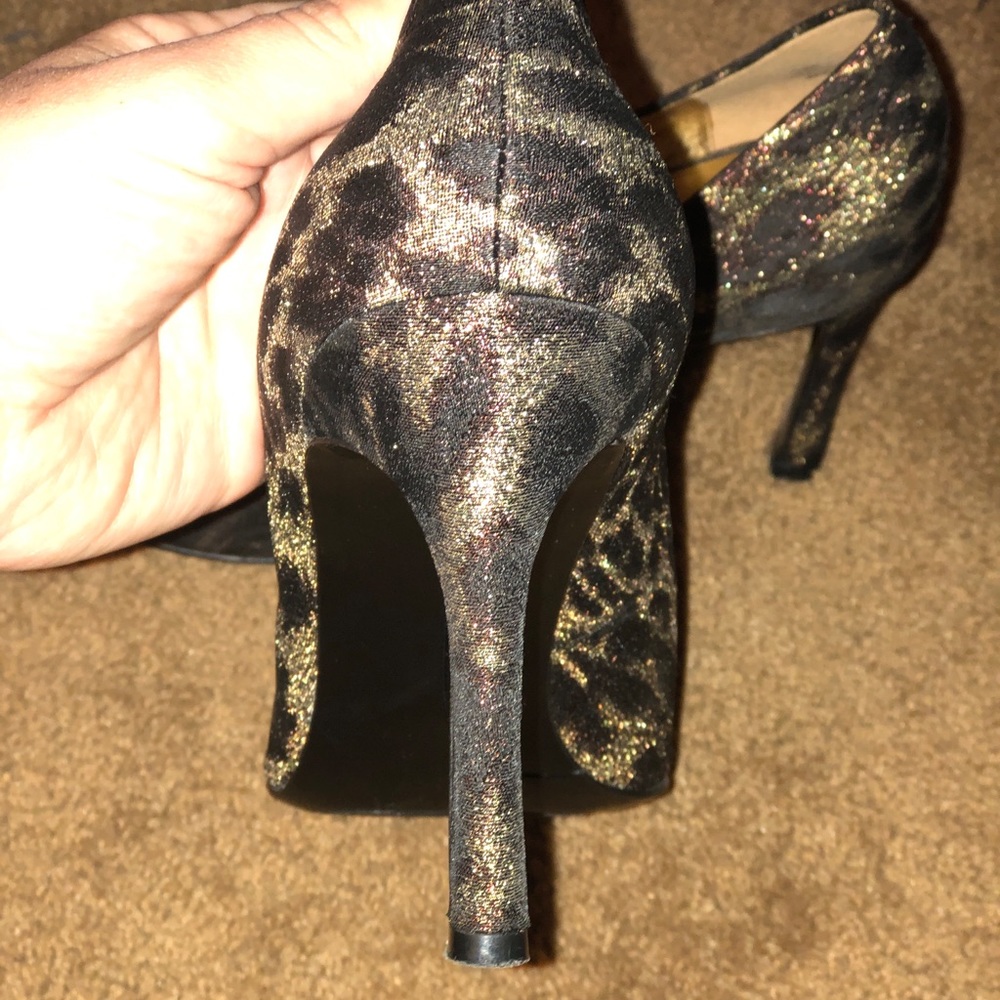 Nine West Leopard glitter heels - Picture 3 of 4